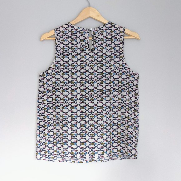 🇺🇸 🐟 Fish Print Boxy Sleeveless Top Made In USA - Picture 3 of 8